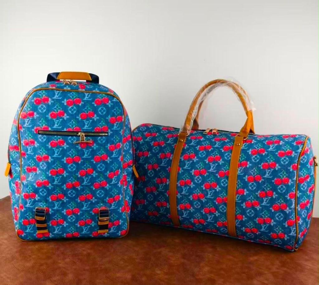 Floral Monogram Travel Bag Set