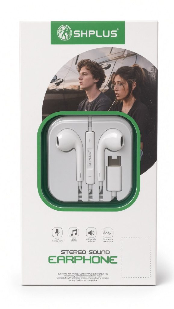 SHPLUS USB-C Wired Stereo Earphones