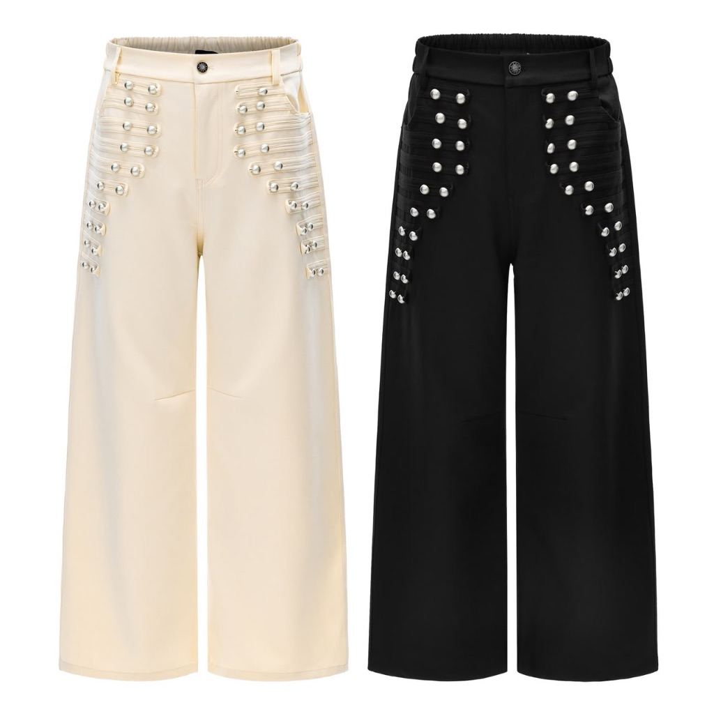 Pearl Cascade Wide-Leg Trousers