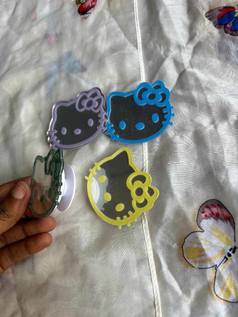 Kitty Acrylic Mirror Phone Grips