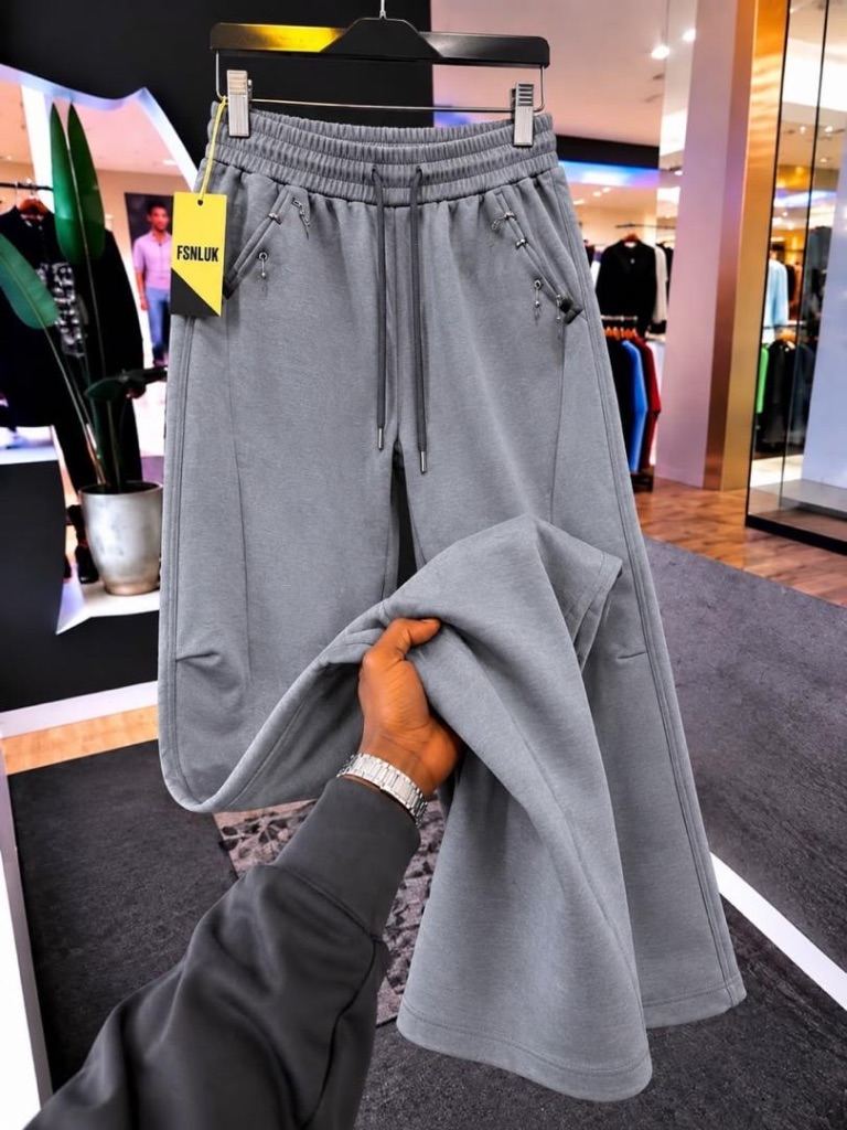 Urban Grey Wide-Leg Sweatpants